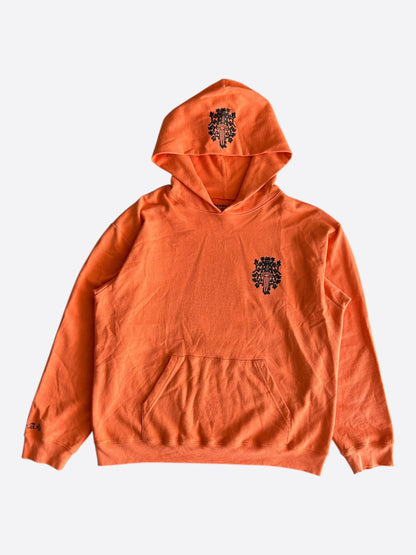 Chrome Hearts Orange & Black Dagger Logo Hoodie