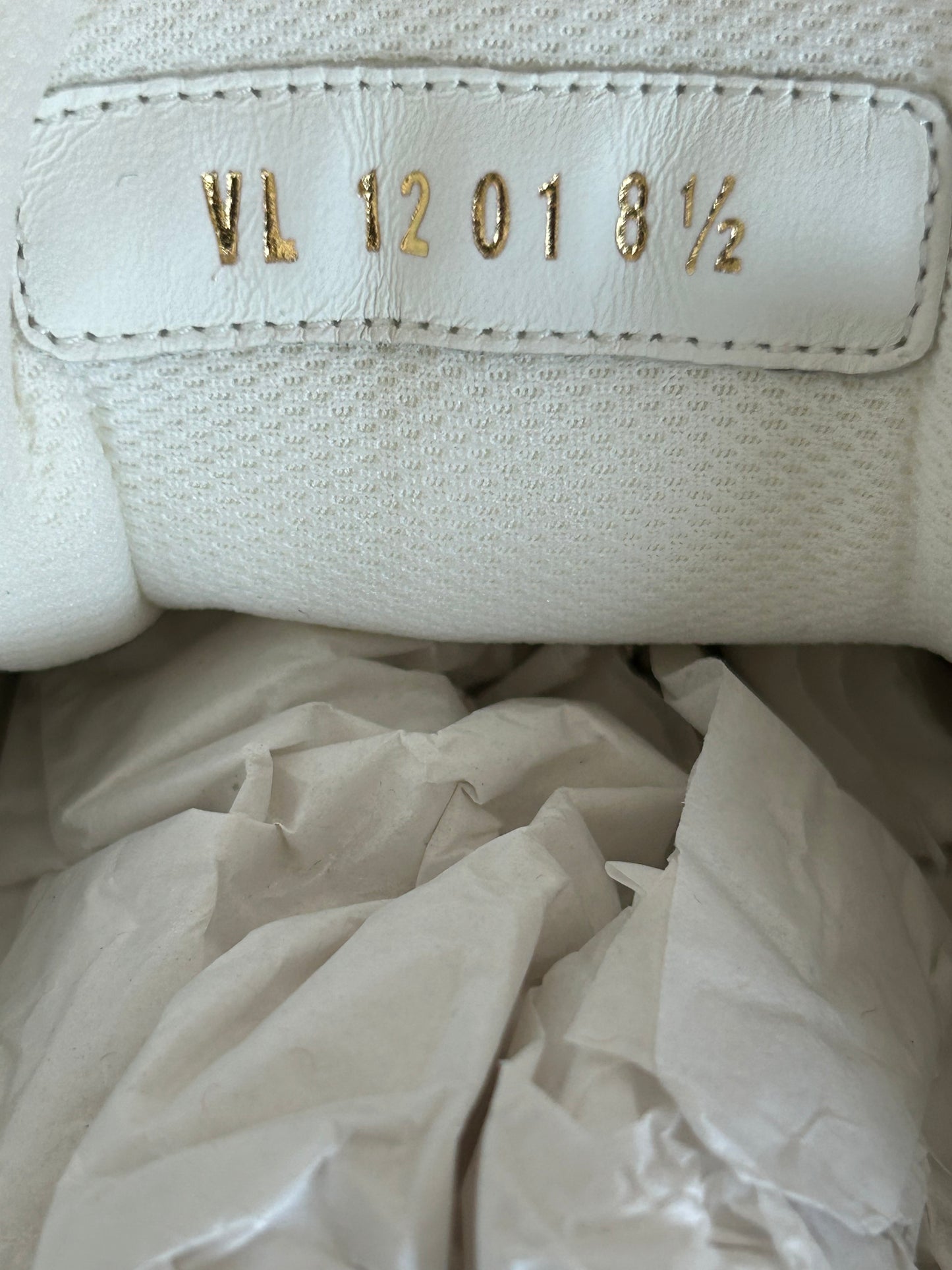 Louis Vuitton Green & White Denim Monogram Trainers