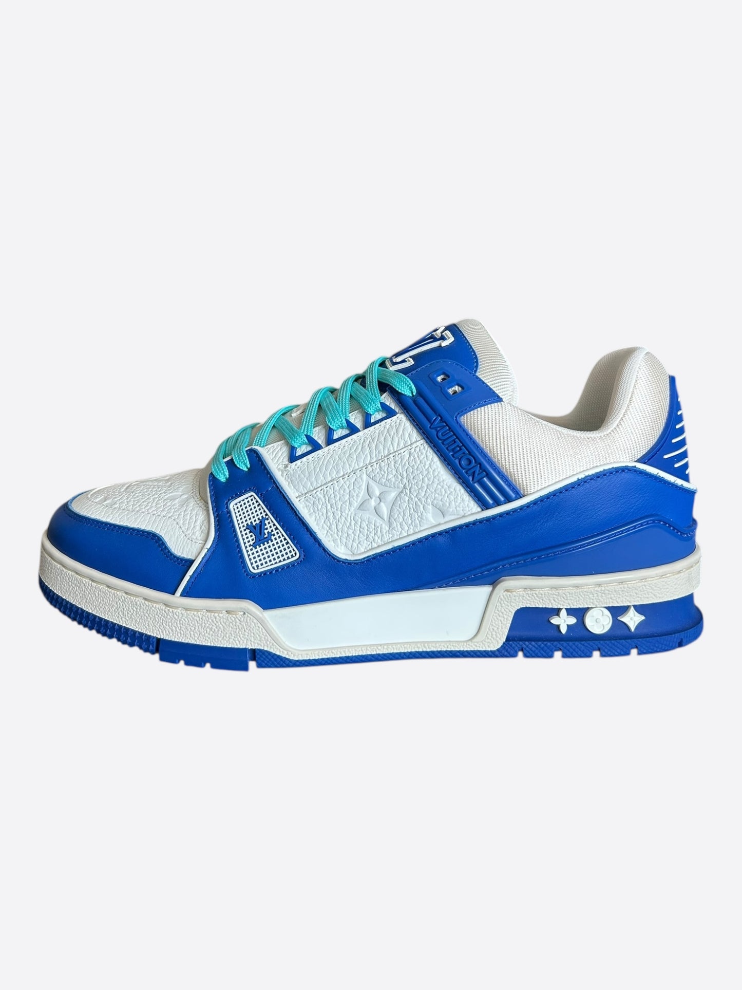 Louis Vuitton Blue & White Monogram Trainers