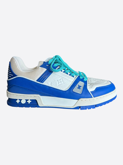 Louis Vuitton Blue & White Monogram Trainers