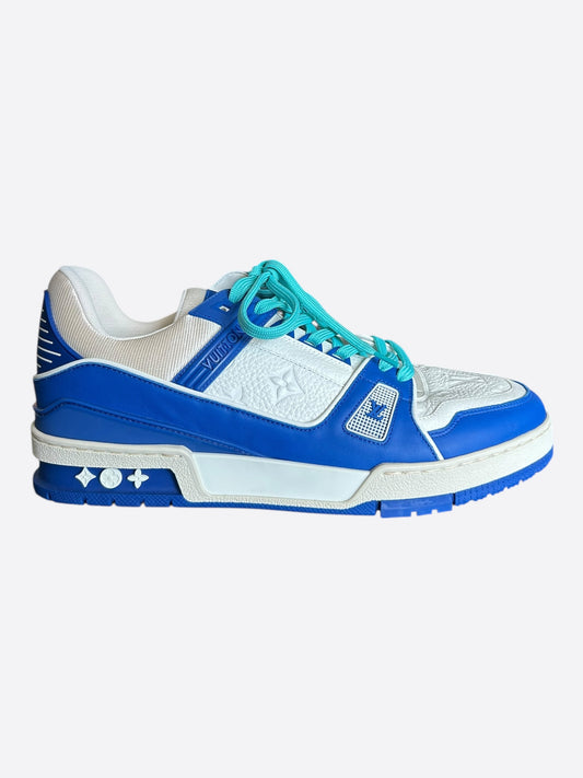 Louis Vuitton Blue & White Monogram Trainers