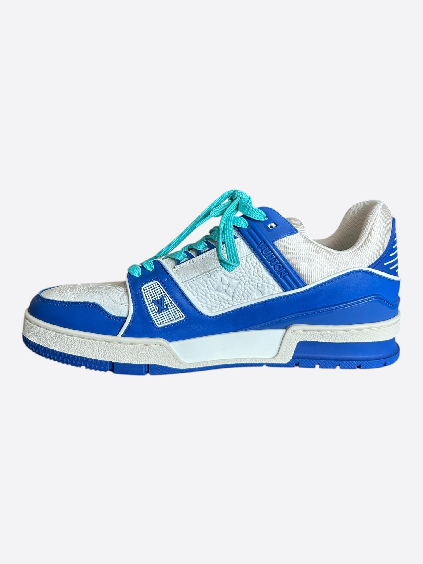 Louis Vuitton Blue & White Monogram Trainers