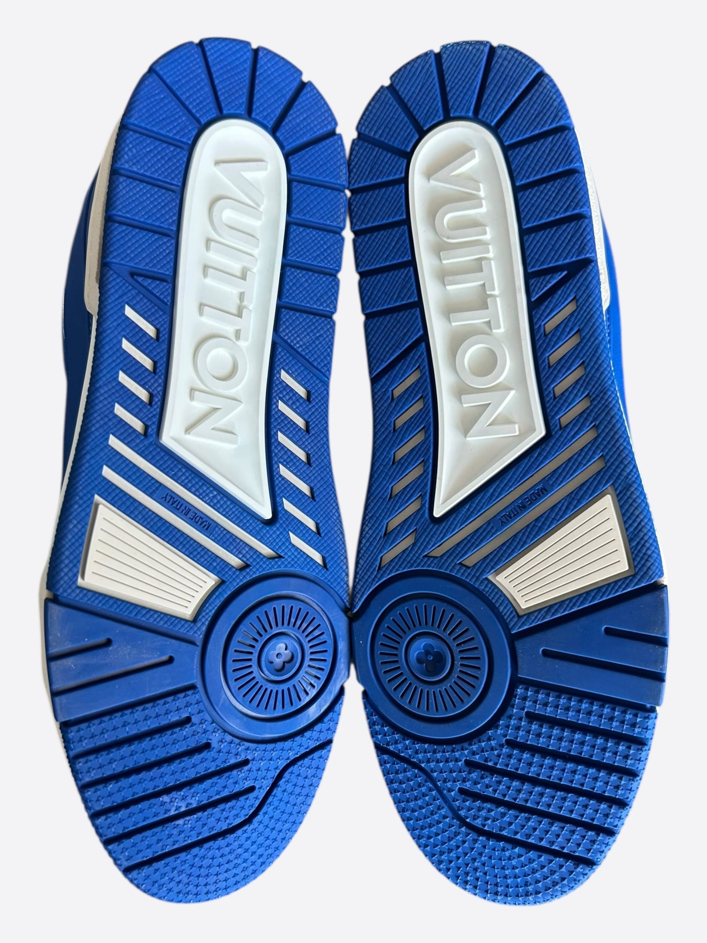 Louis Vuitton Blue & White Monogram Trainers