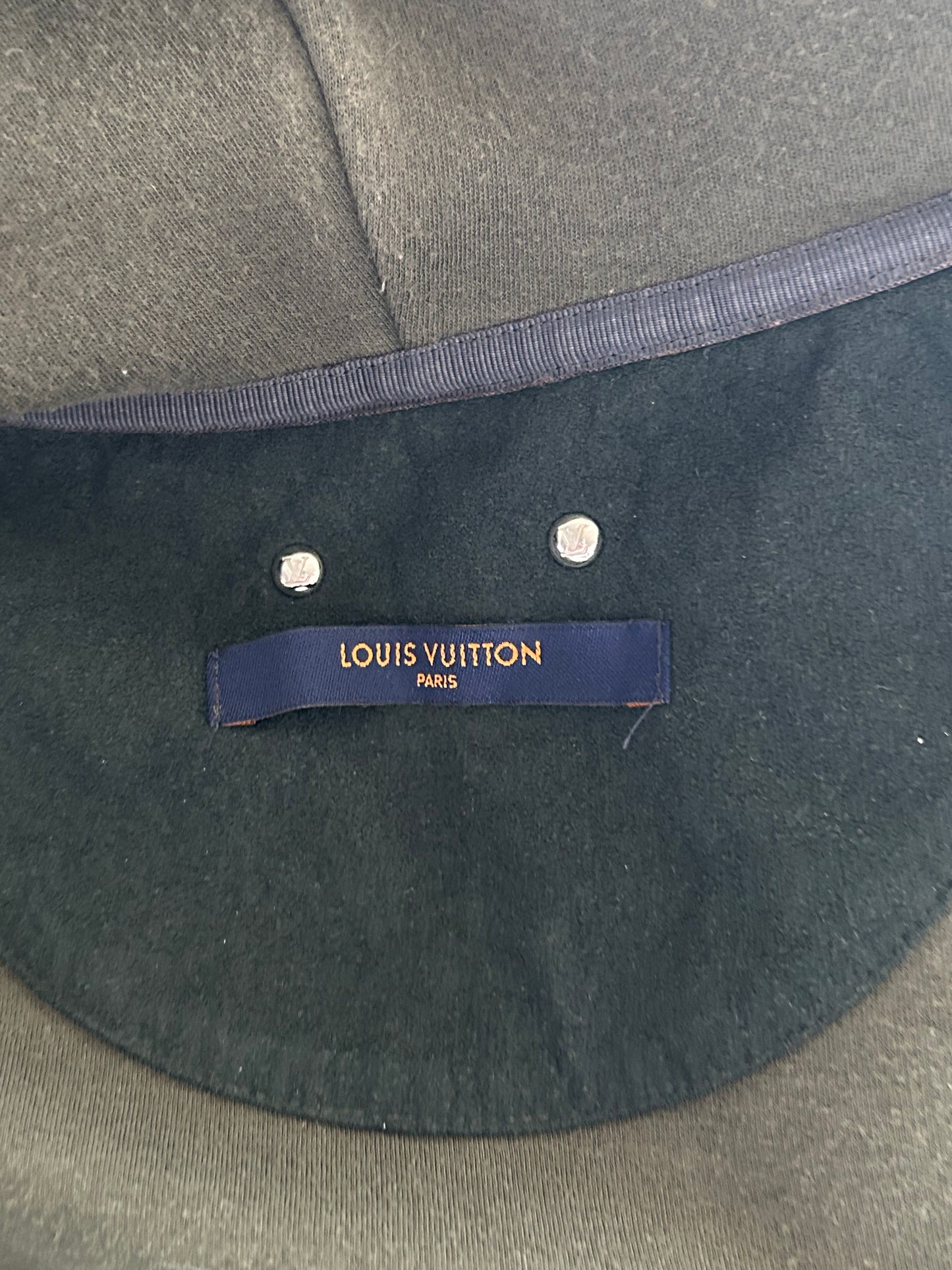 Louis Vuitton Olive Staples Zip Up Hoodie
