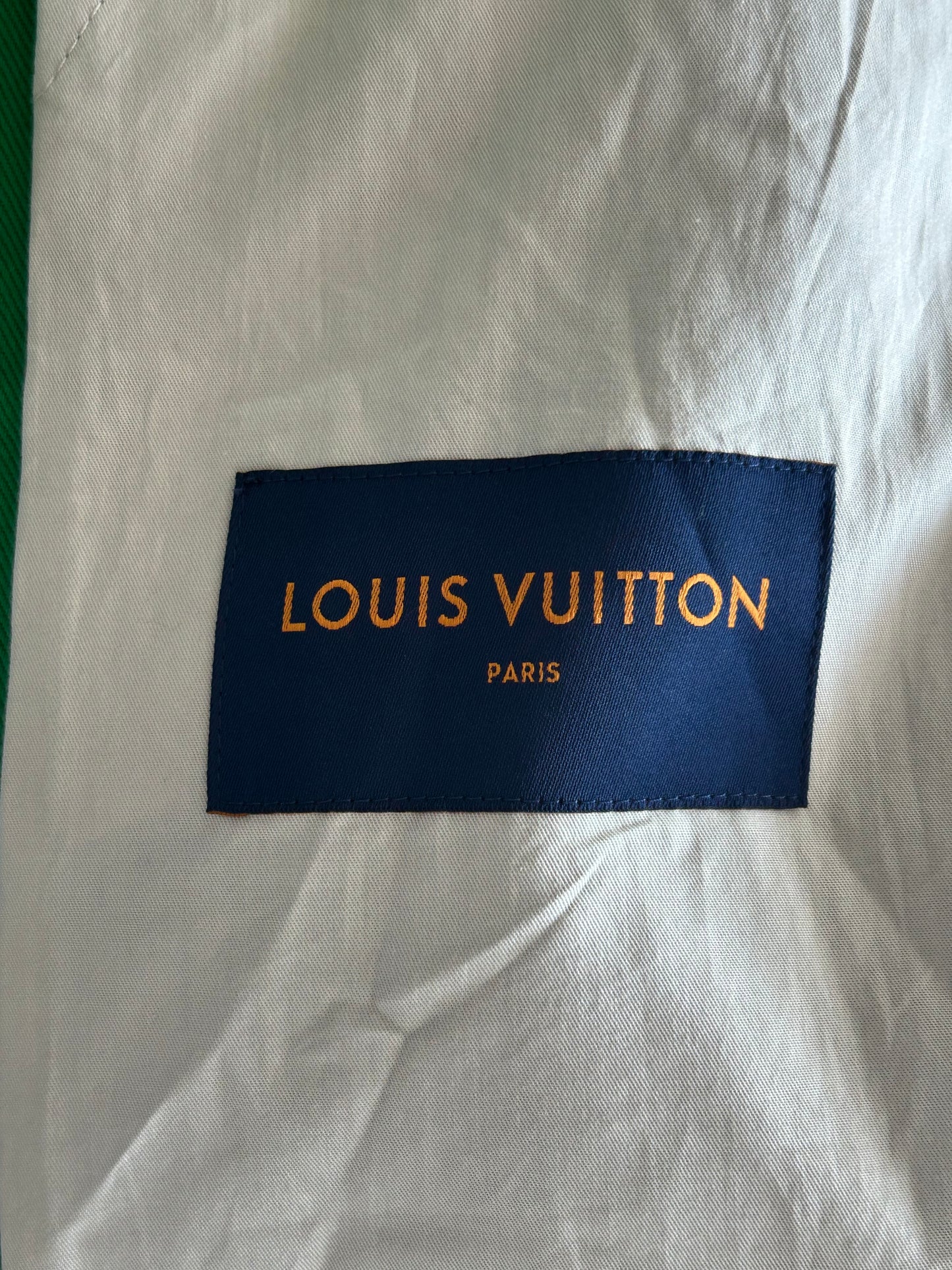 Louis Vuitton Green Monogram Shearling Workwear Jacket