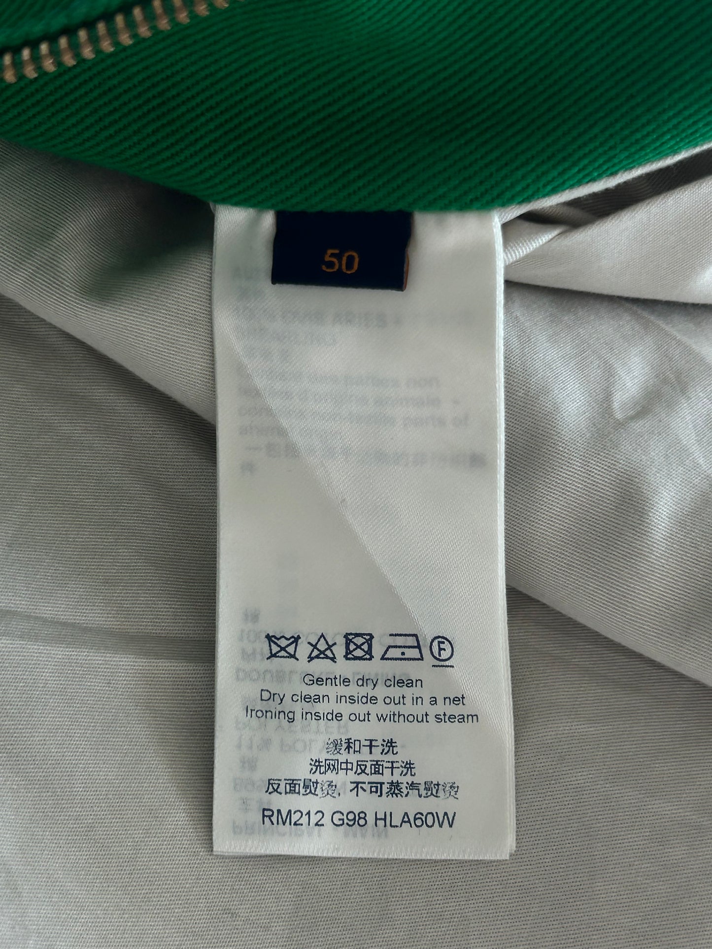 Louis Vuitton Green Monogram Shearling Workwear Jacket