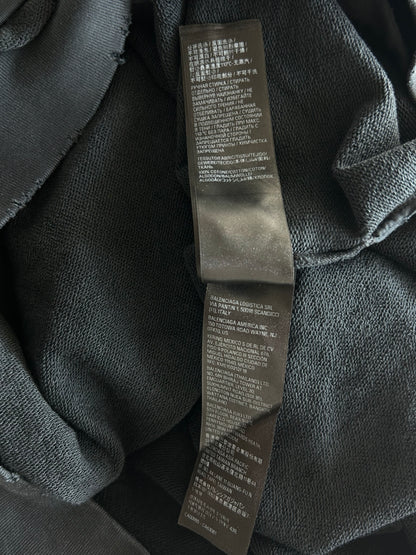 Balenciaga Black & Beige Tape Logo Hoodie