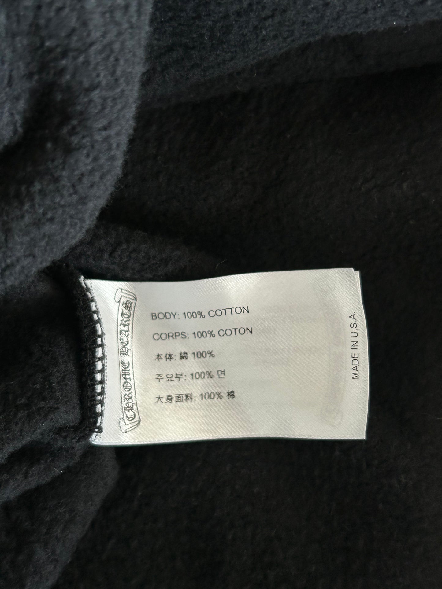 Chrome Hearts Black Multicolor Foti Horseshoe Logo Hoodie