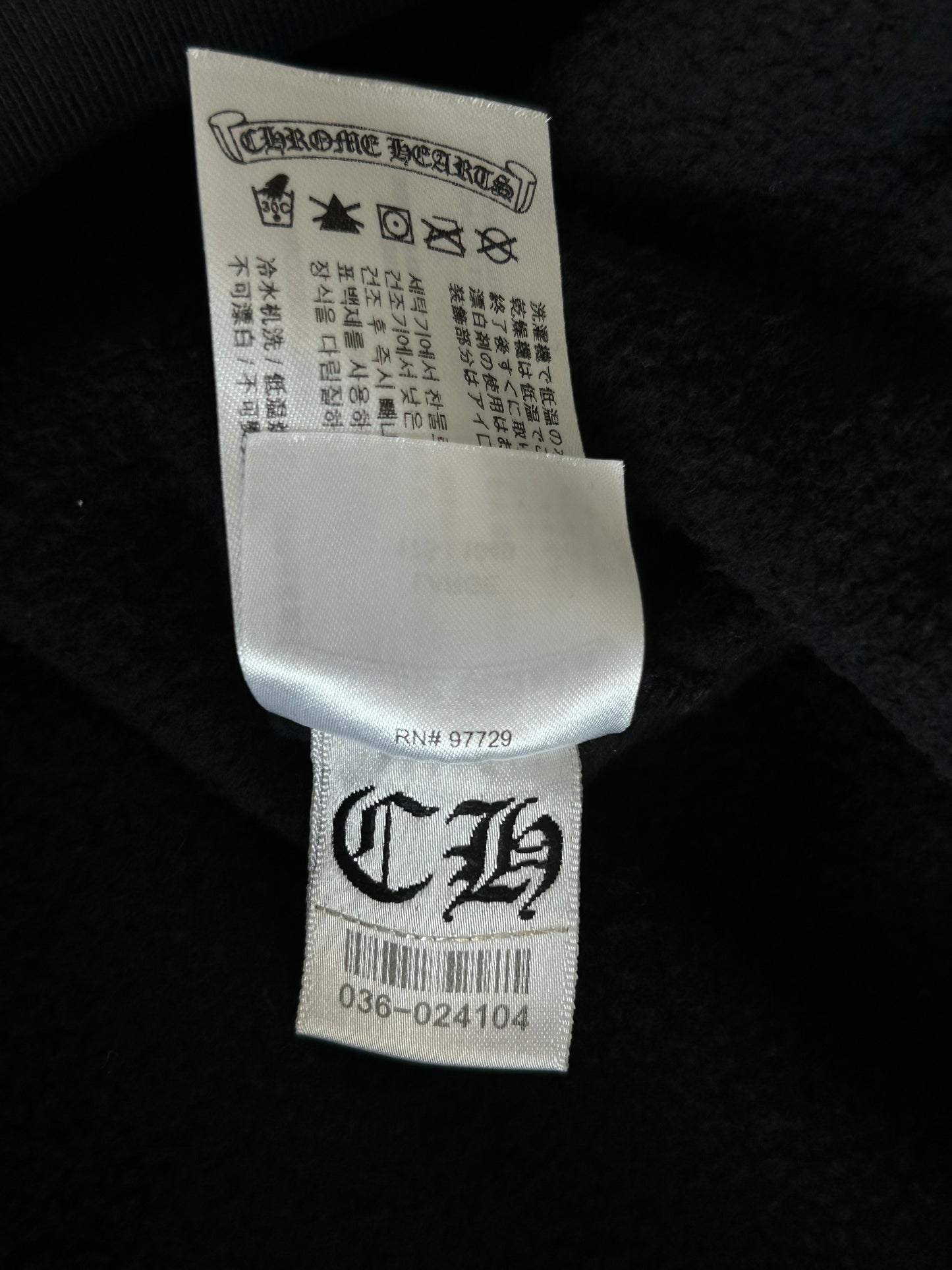 Chrome Hearts Black Multicolor Foti Horseshoe Logo Hoodie