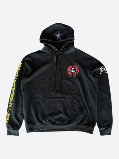 Chrome Hearts Black Multicolor Foti Horseshoe Logo Hoodie