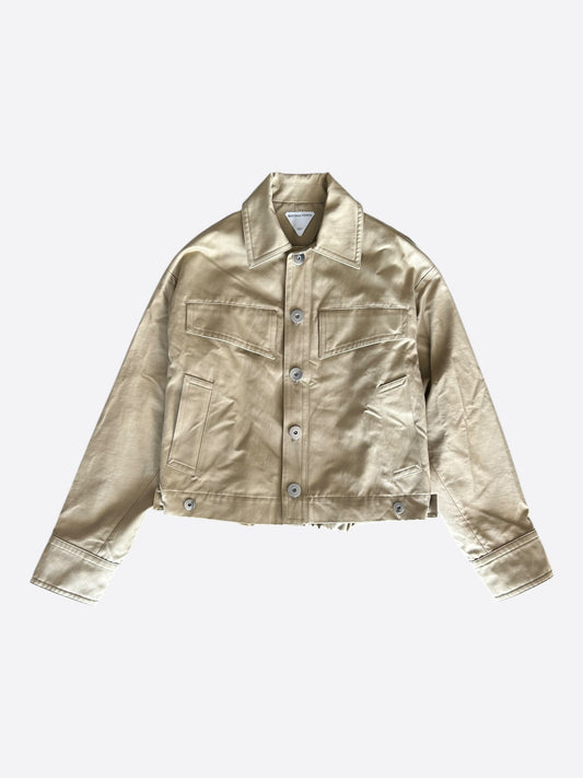 Bottega Veneta Beige Button Up Work Jacket