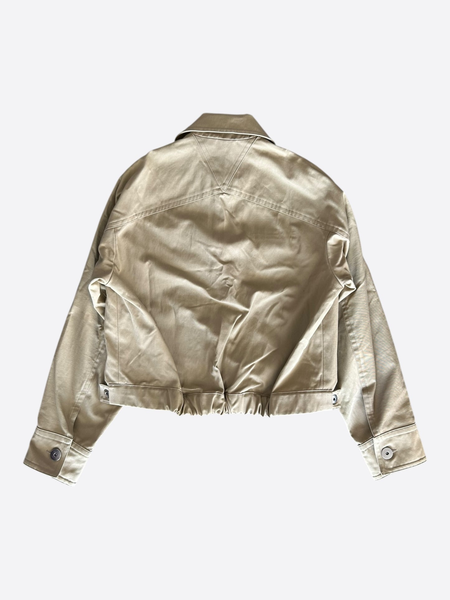 Bottega Veneta Beige Button Up Work Jacket