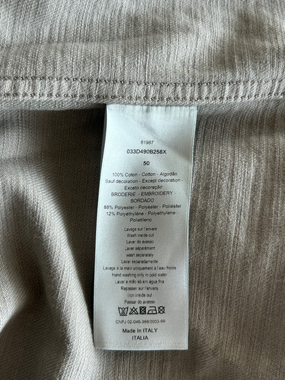 Dior Judy Blame Grey Embroidered Logo Button Up Shirt