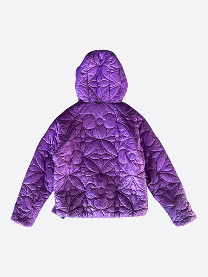 Louis Vuitton Purple Flower Monogram Puffer Jacket