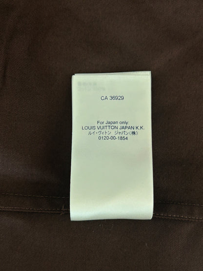 Louis Vuitton NBA Brown Multicolor Letters Button Up Shirt