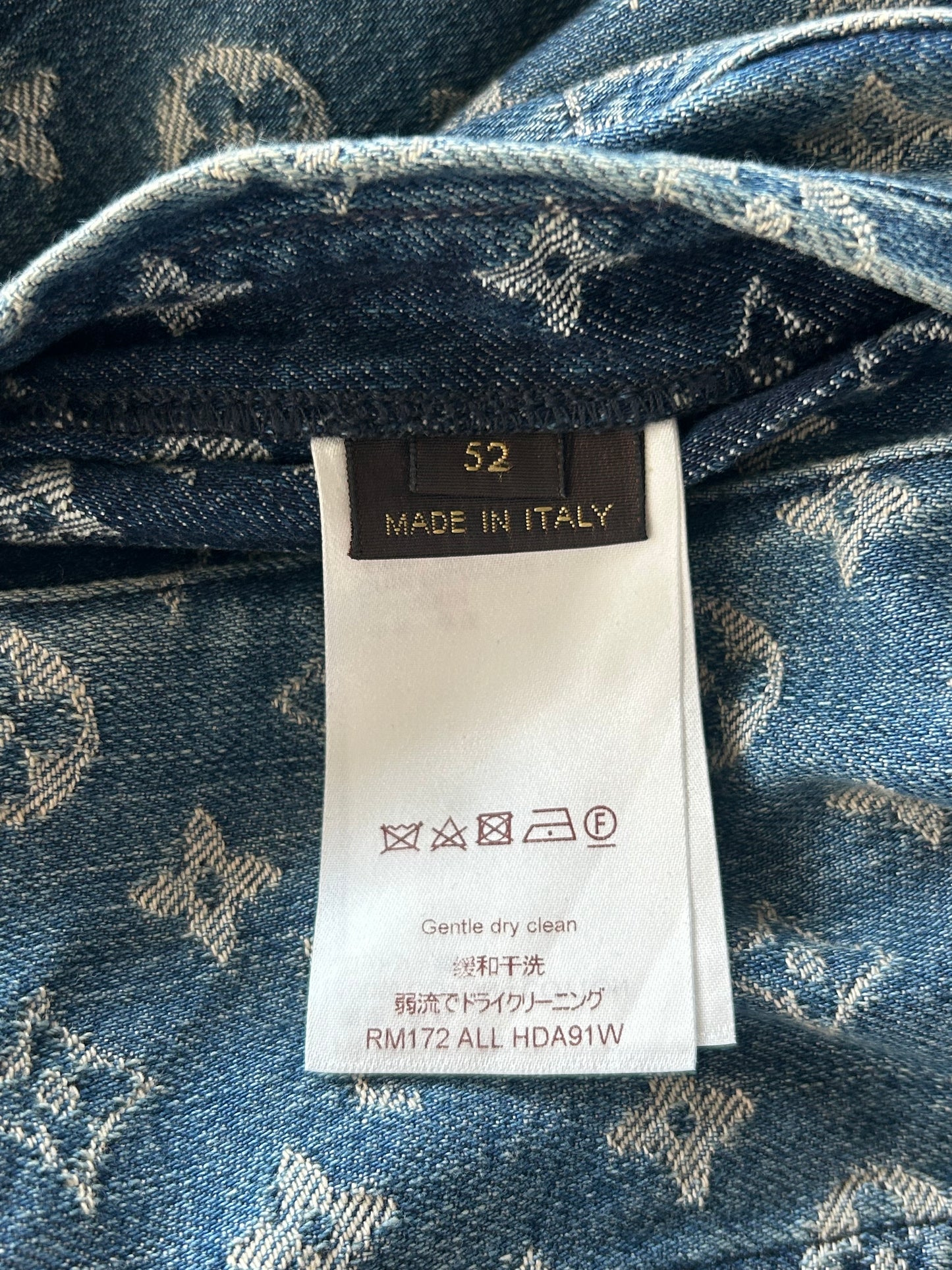 Louis Vuitton Supreme Blue & White Monogram Denim Jacket