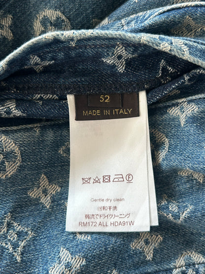 Louis Vuitton Supreme Blue & White Monogram Denim Jacket