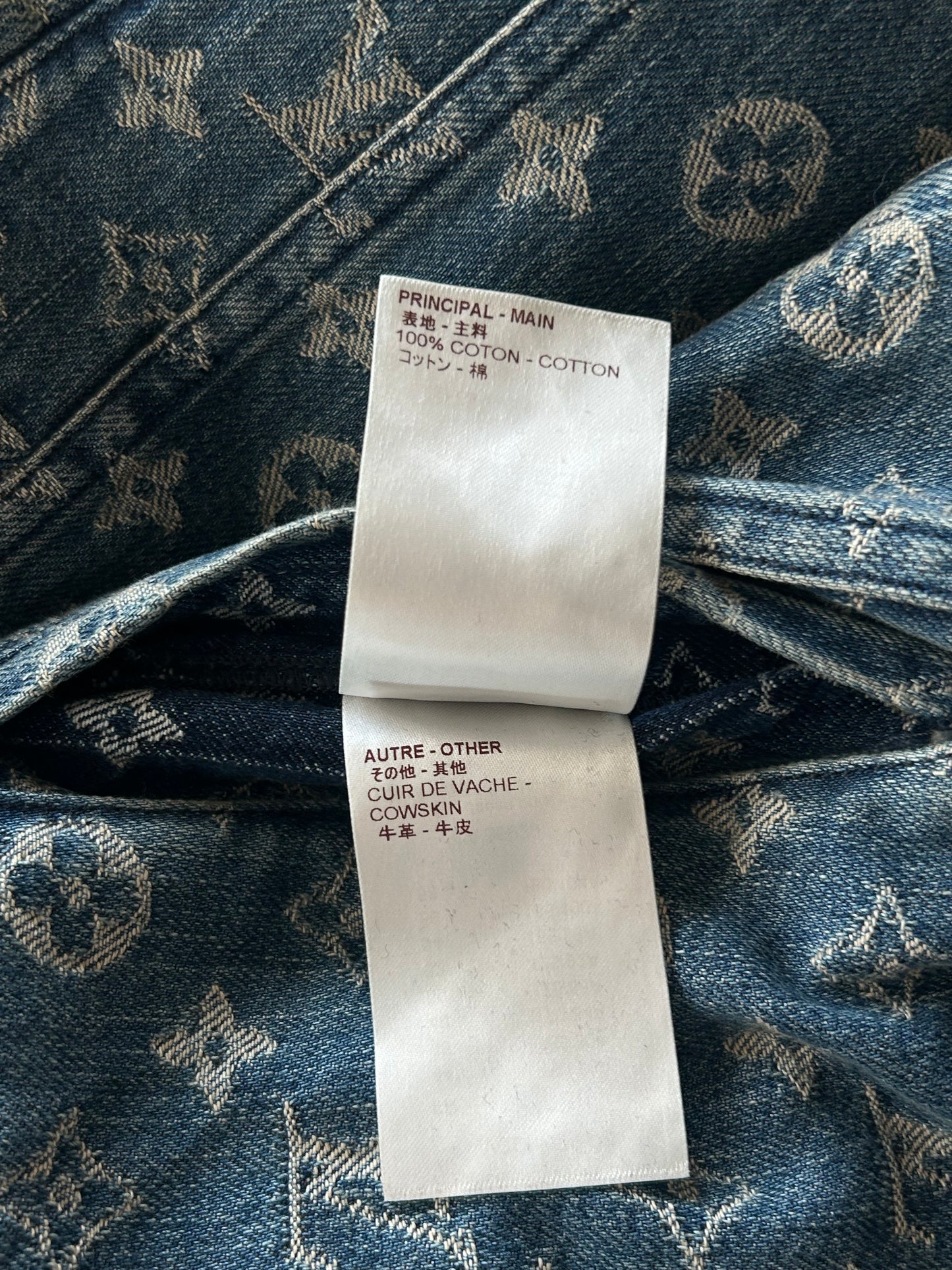 Louis Vuitton Supreme Blue & White Monogram Denim Jacket