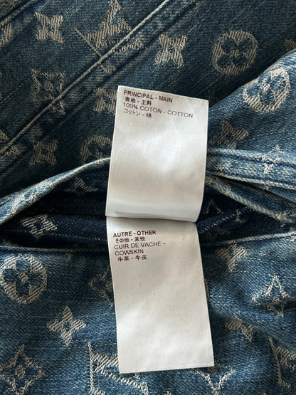Louis Vuitton Supreme Blue & White Monogram Denim Jacket