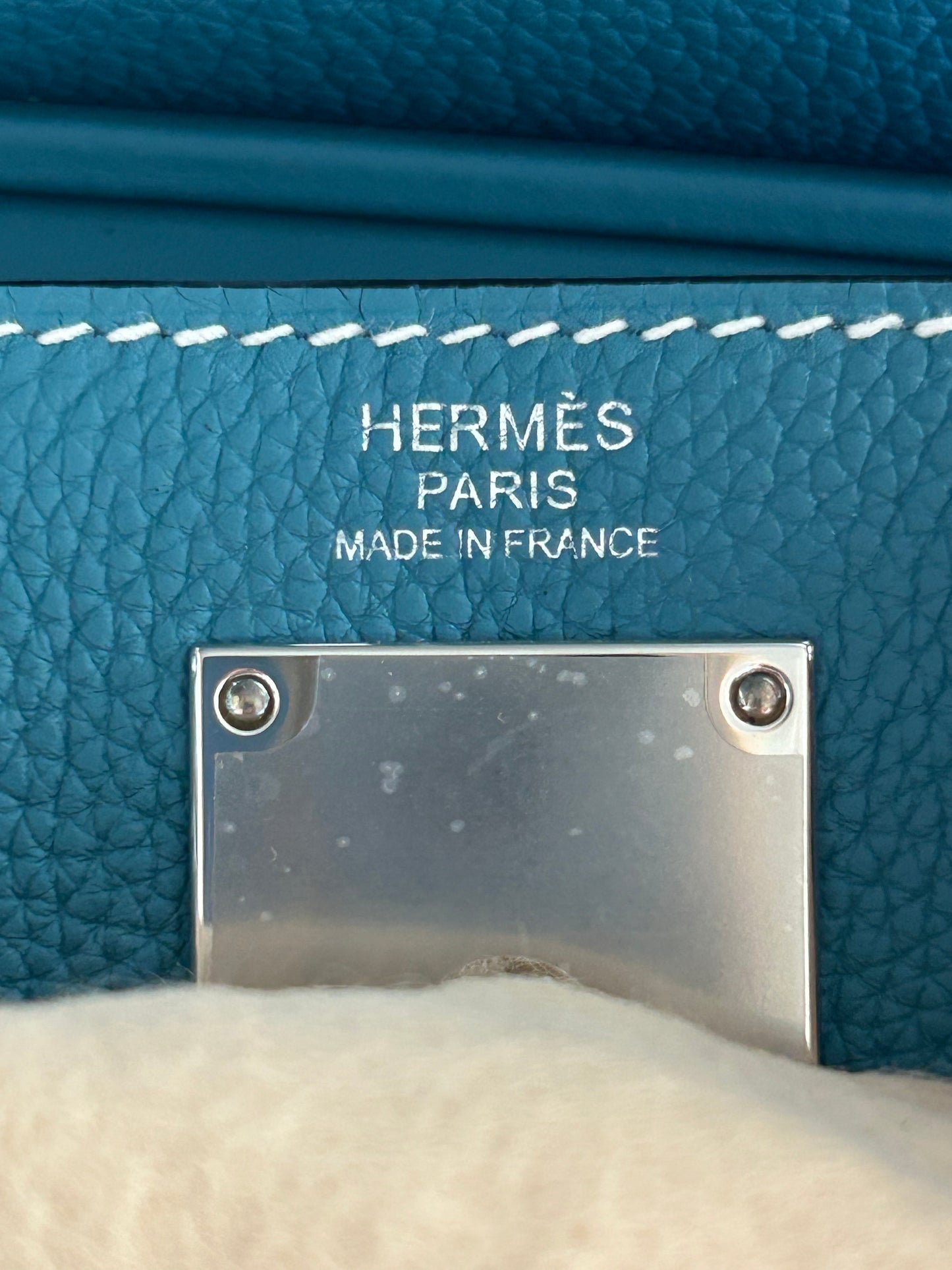 Hermes Blue Jean HAC A Dos Crossbody Backpack