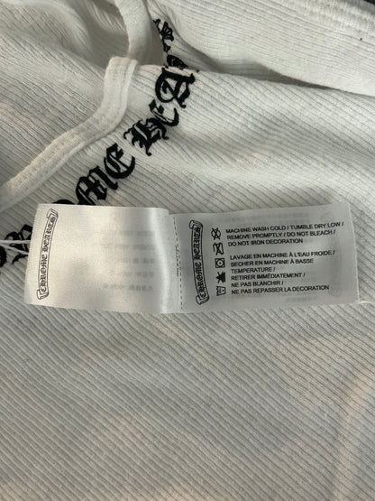 Chrome Hearts White & Black Scroll Logo Tank Top