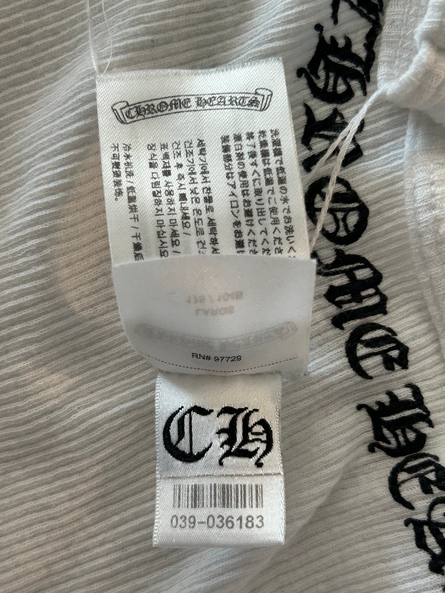 Chrome Hearts White & Black Scroll Logo Tank Top