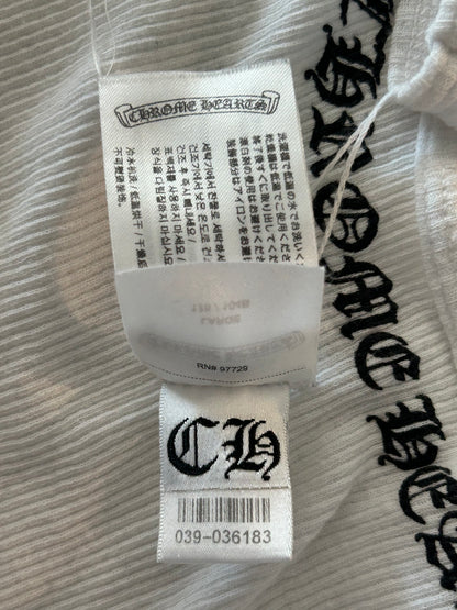 Chrome Hearts White & Black Scroll Logo Tank Top