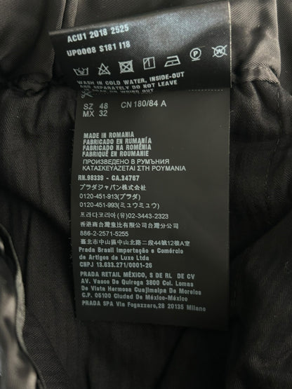 Prada Black Nylon Logo Track Pants