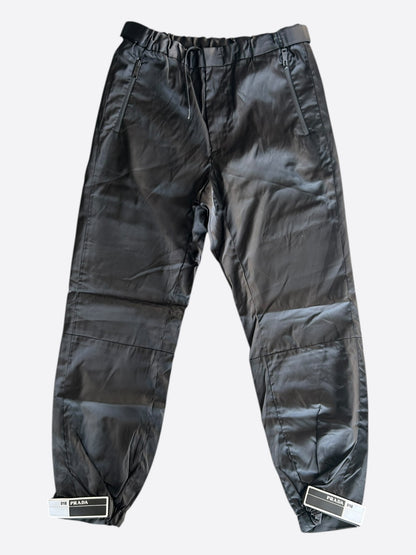 Prada Black Nylon Logo Track Pants