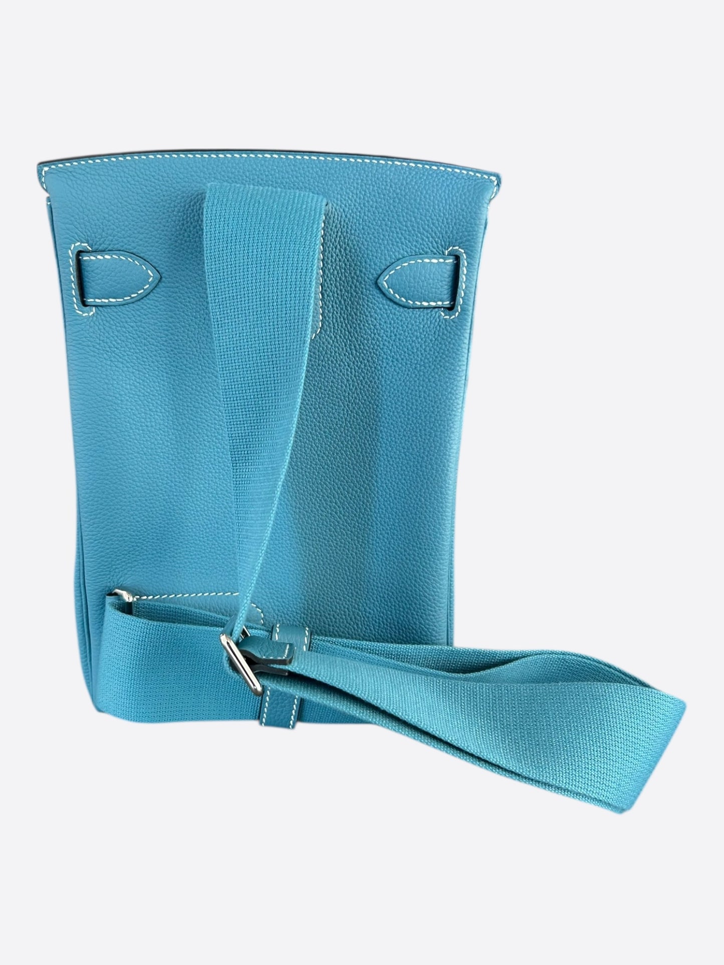 Hermes Blue Jean HAC A Dos Crossbody Backpack