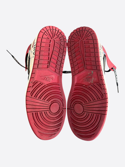 Nike Off-White Red Chicago Jordan 1 Hightop Sneakers