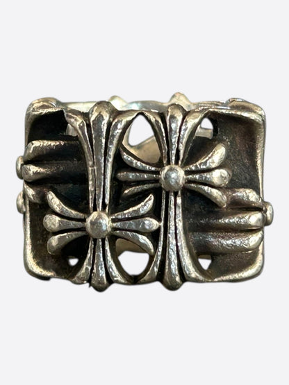 Chrome Hearts Silver Square Cemetery Ring