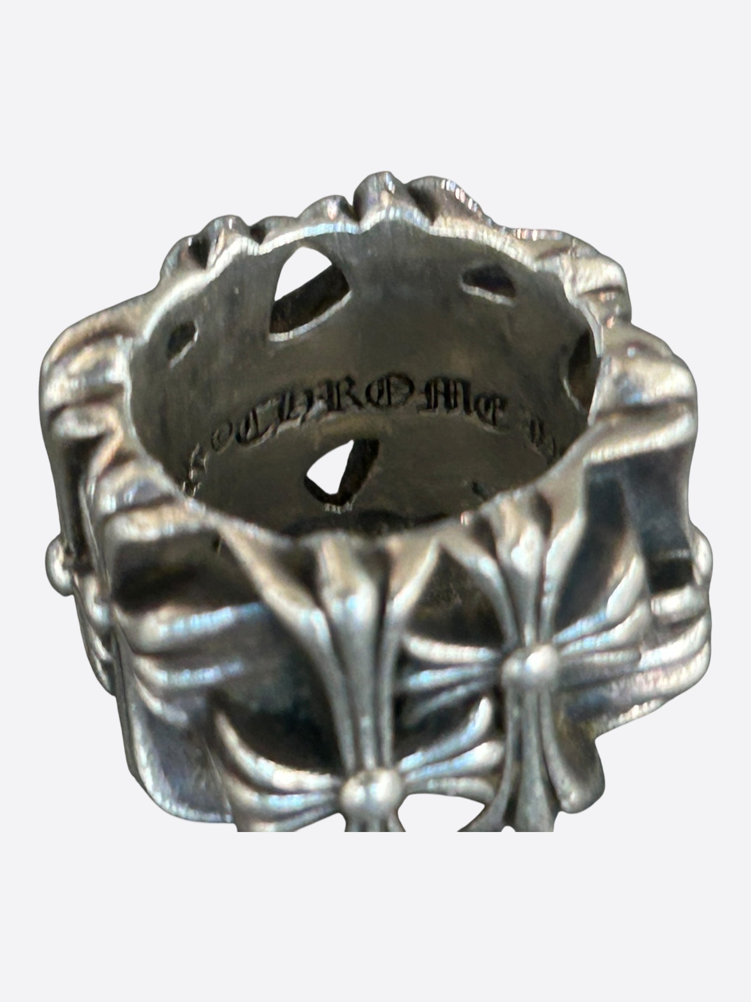 Chrome Hearts Silver Square Cemetery Ring – Savonches