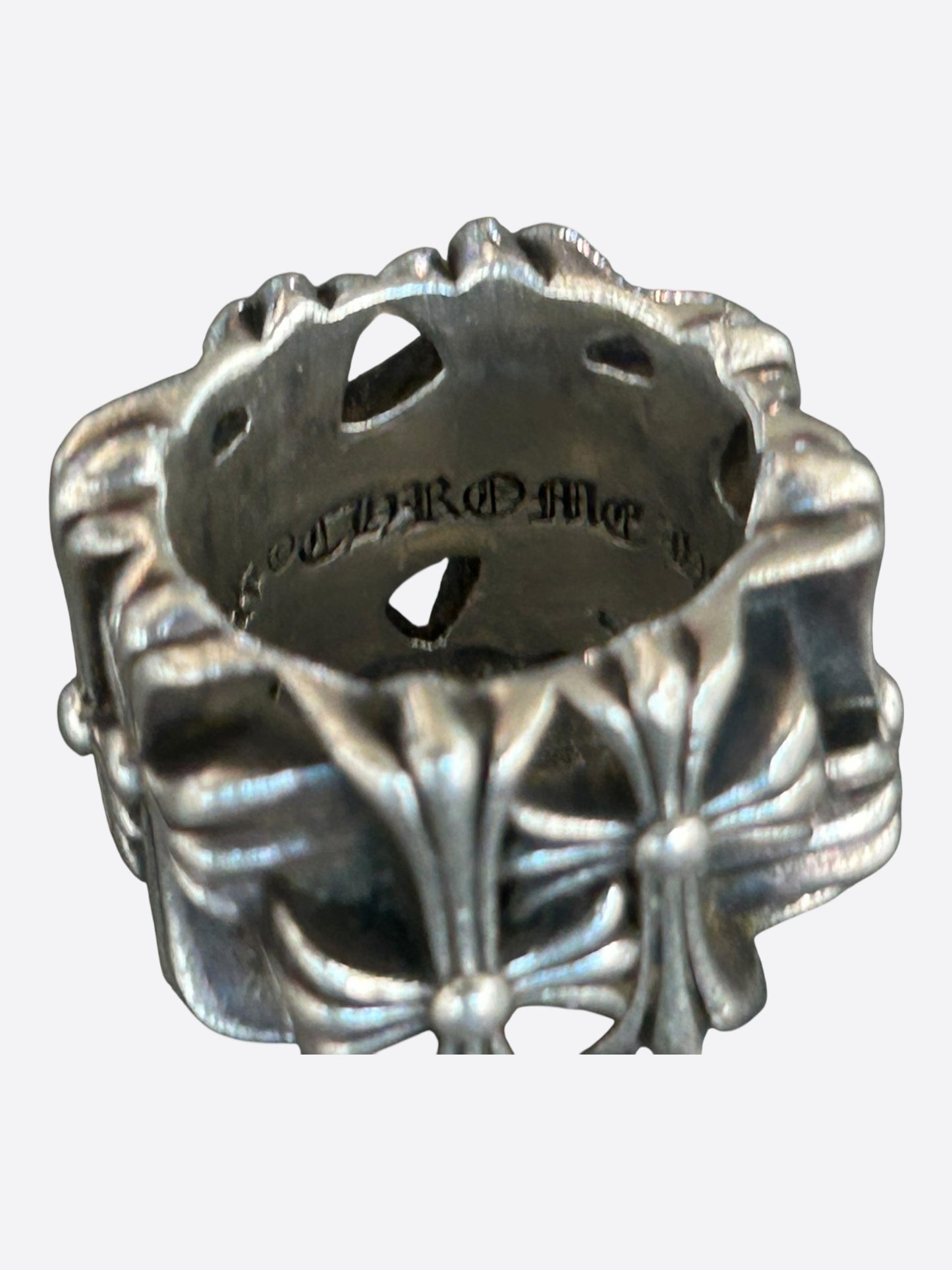 Chrome Hearts Silver Square Cemetery Ring