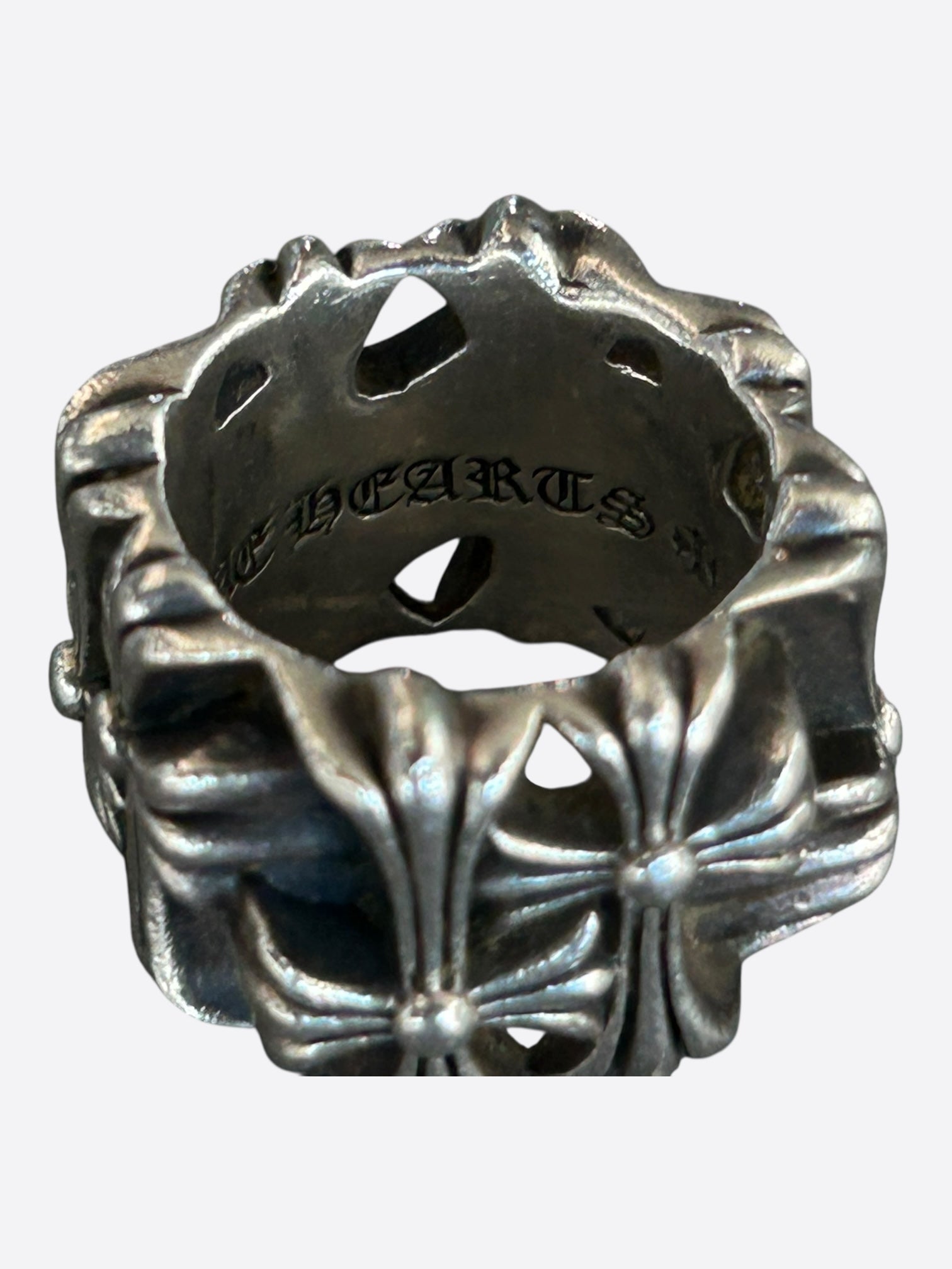 Chrome Hearts Silver Square Cemetery Ring – Savonches