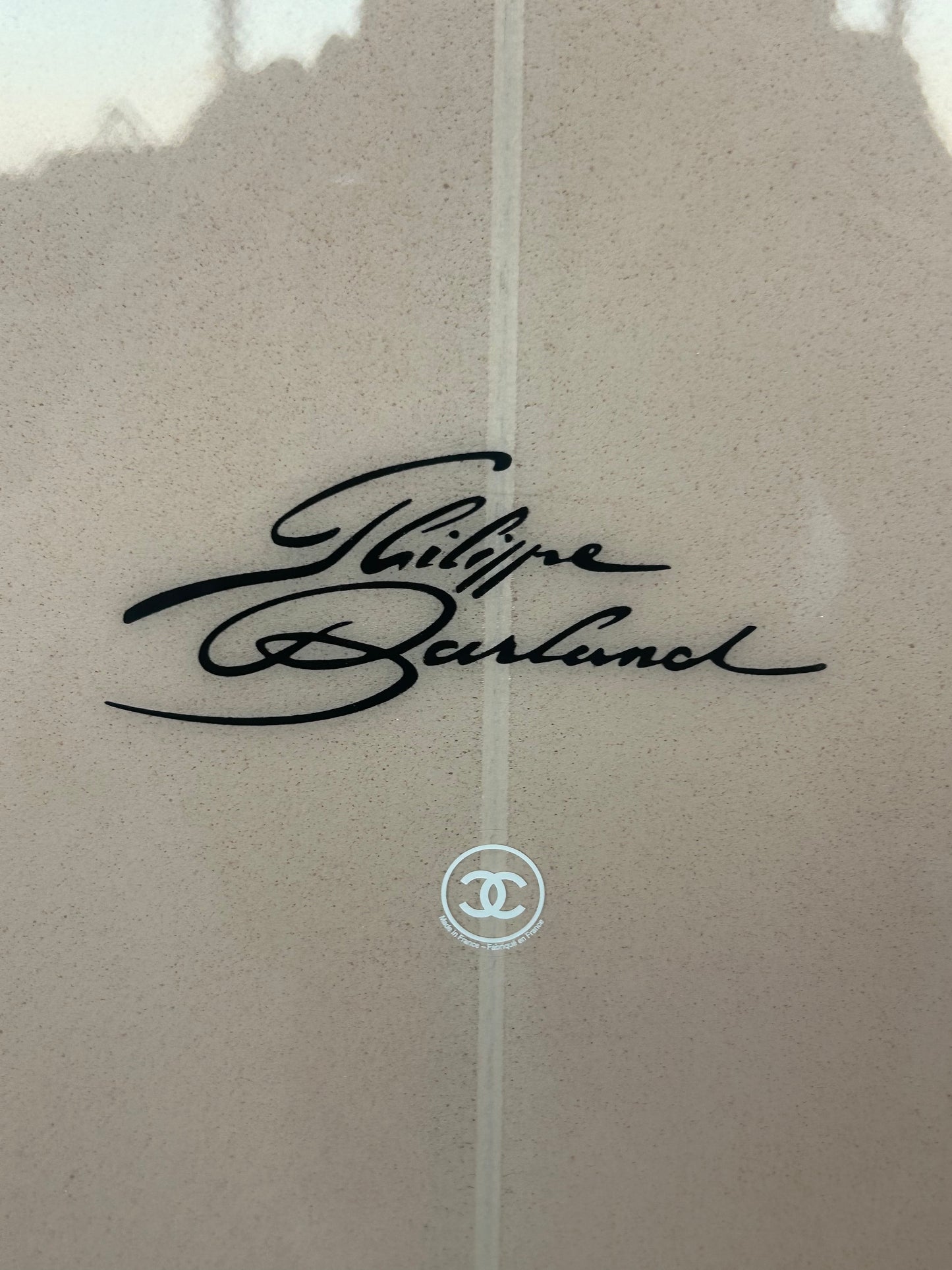 Chanel White & Black CC Logo Surf Board