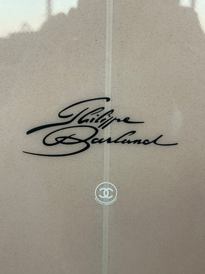 Chanel White & Black CC Logo Surf Board