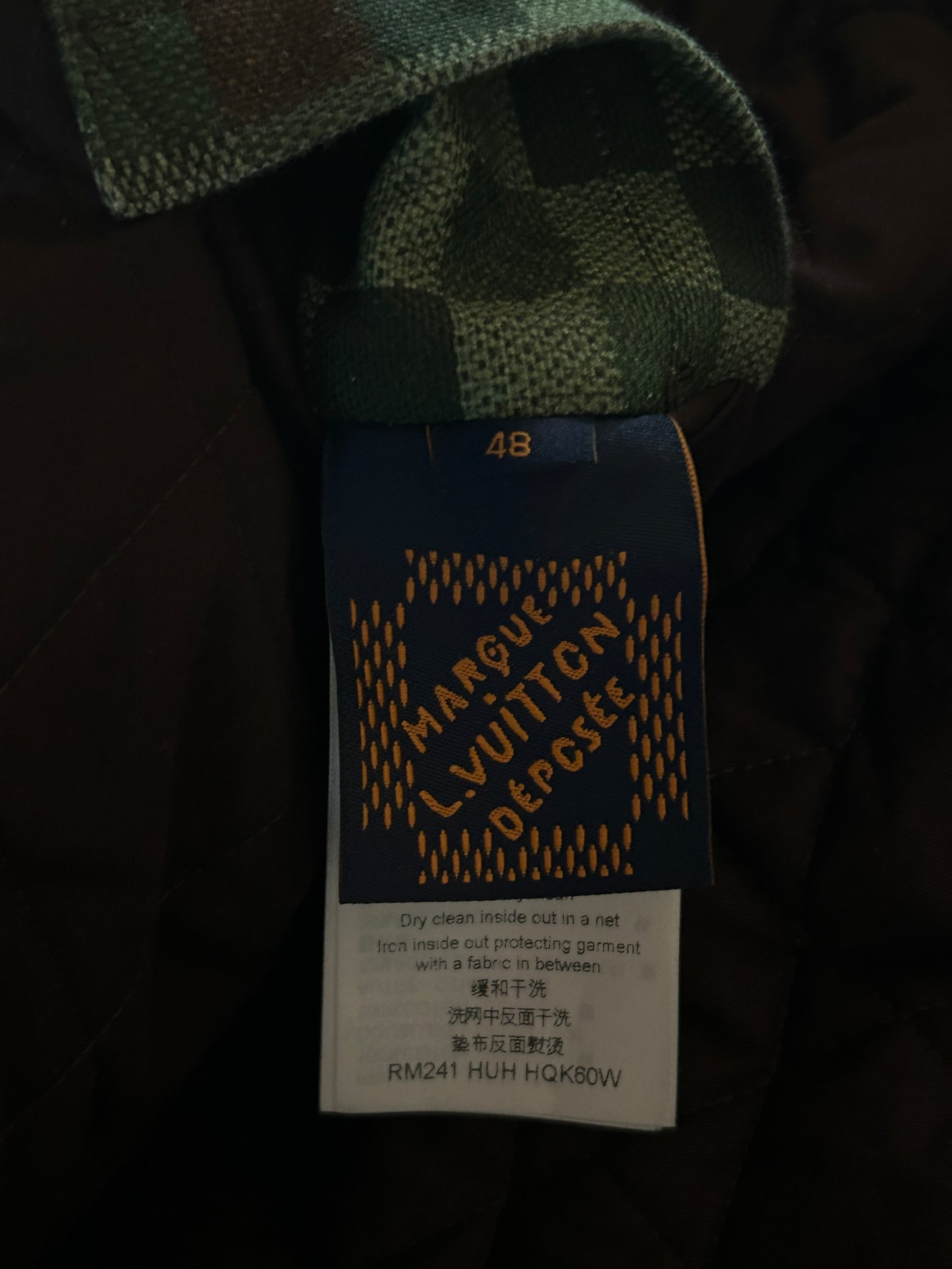 Louis Vuitton Green Damoflage Parka