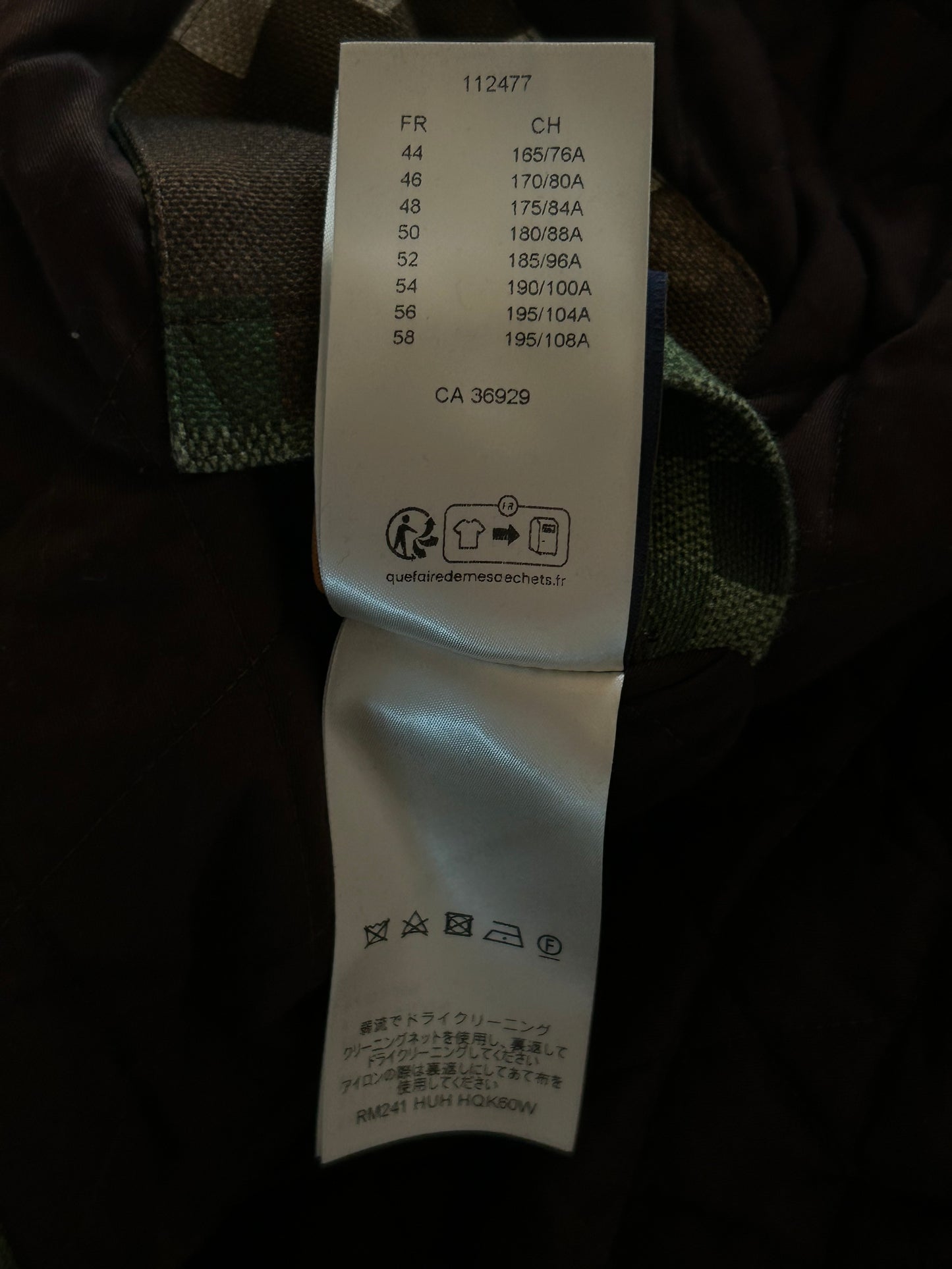 Louis Vuitton Green Damoflage Parka