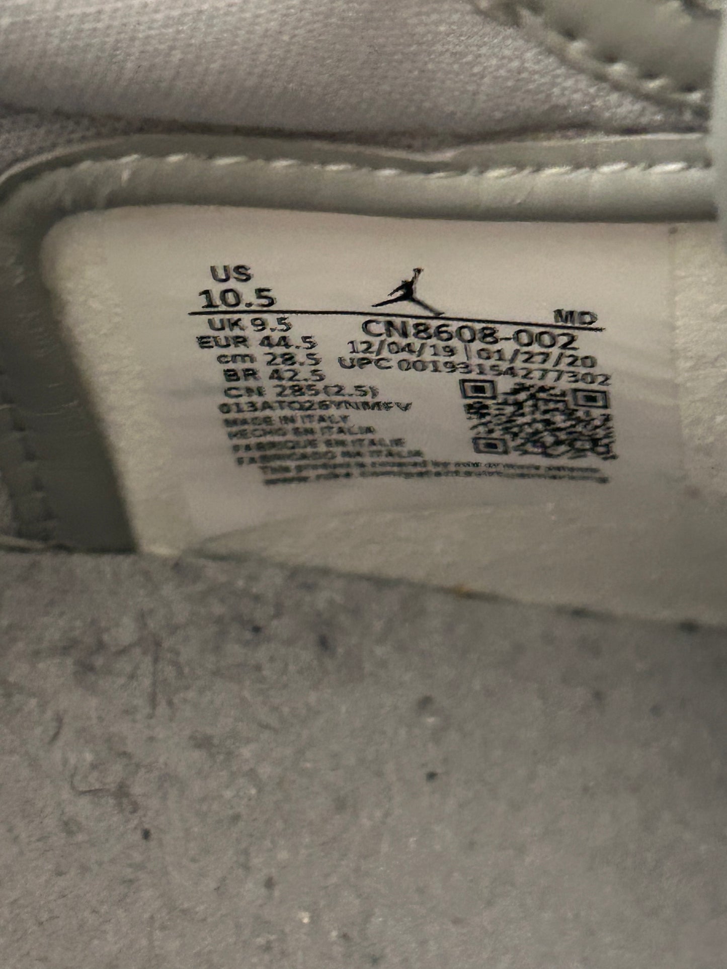 Dior Air Jordan Grey & White Oblique Low Top Sneakers