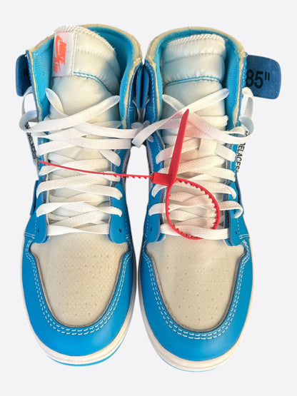 Nike Off-White Blue UNC Jordan 1 Hightop Sneakers
