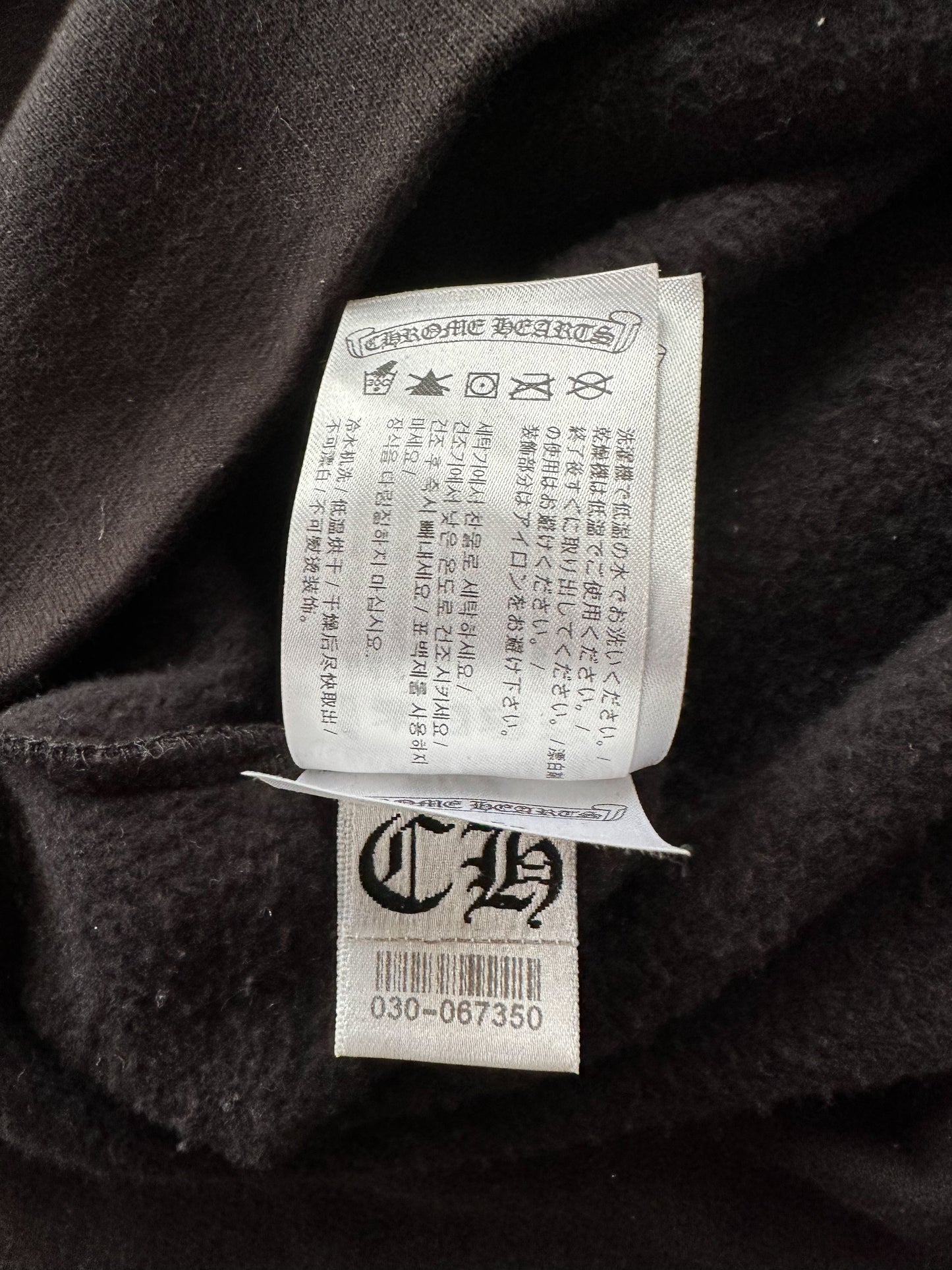 Chrome Hearts Black & White Script Print Hoodie