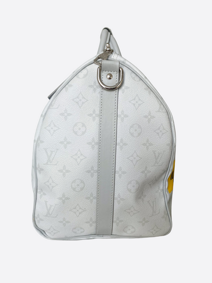 Louis Vuitton White Monogram Story Keepall 50