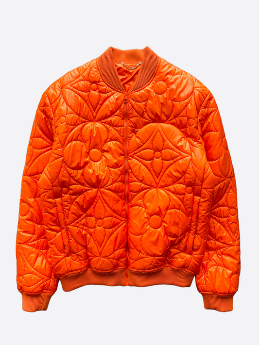 Louis Vuitton Orange Monogram Bomber Jacket