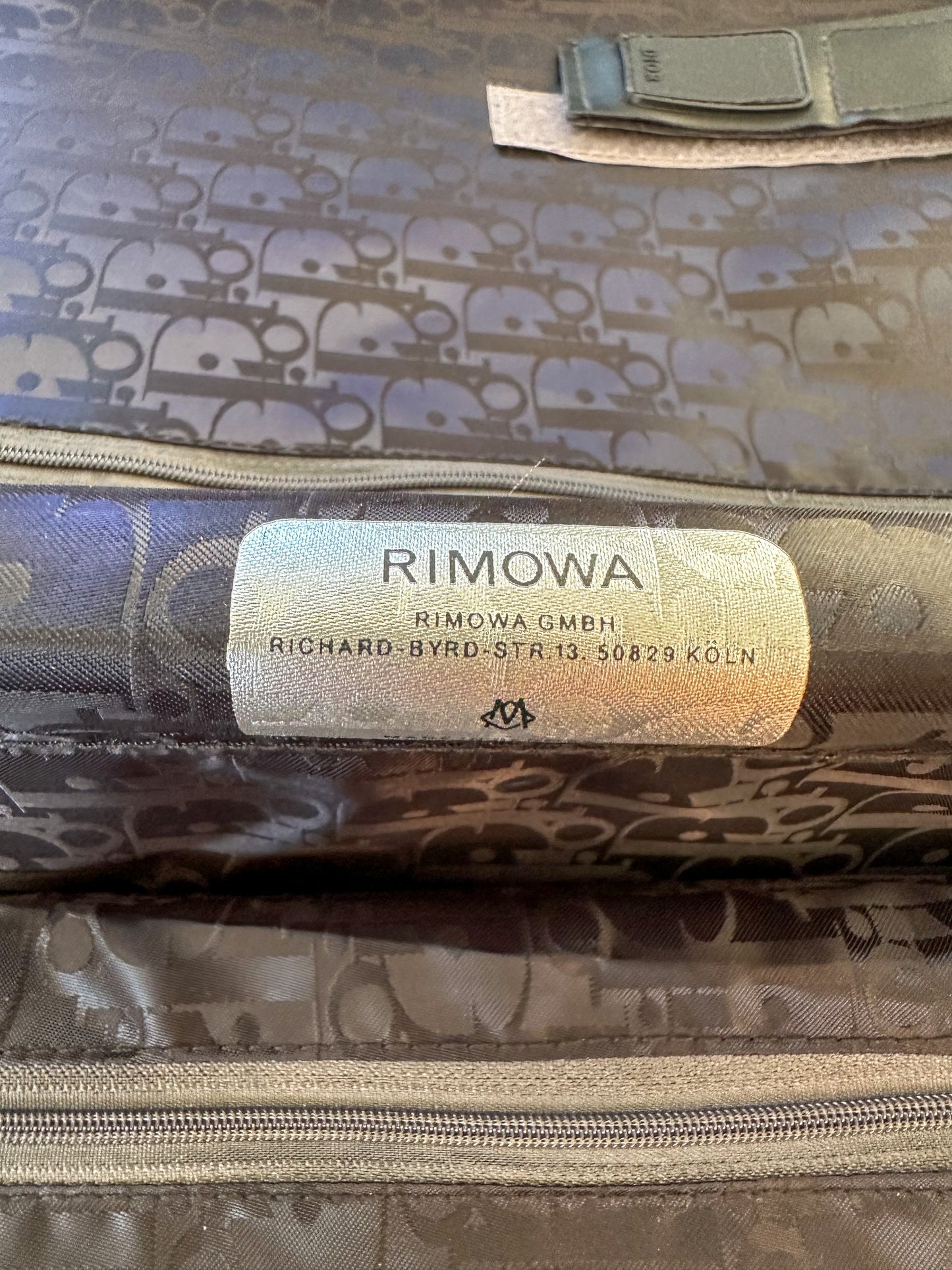 Dior Rimowa Black Oblique Carry-On Luggage