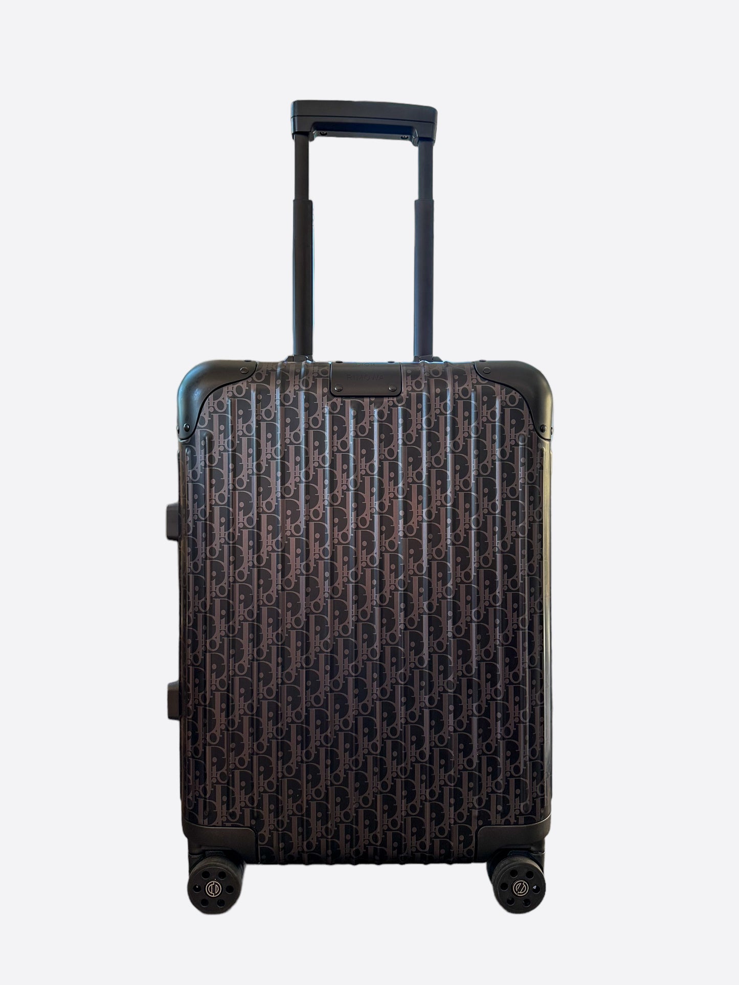 Dior Rimowa Black Oblique Carry-On Luggage