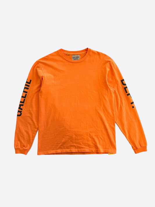 Gallery Dept Orange & Black French Logo Longsleeve T-Shirt