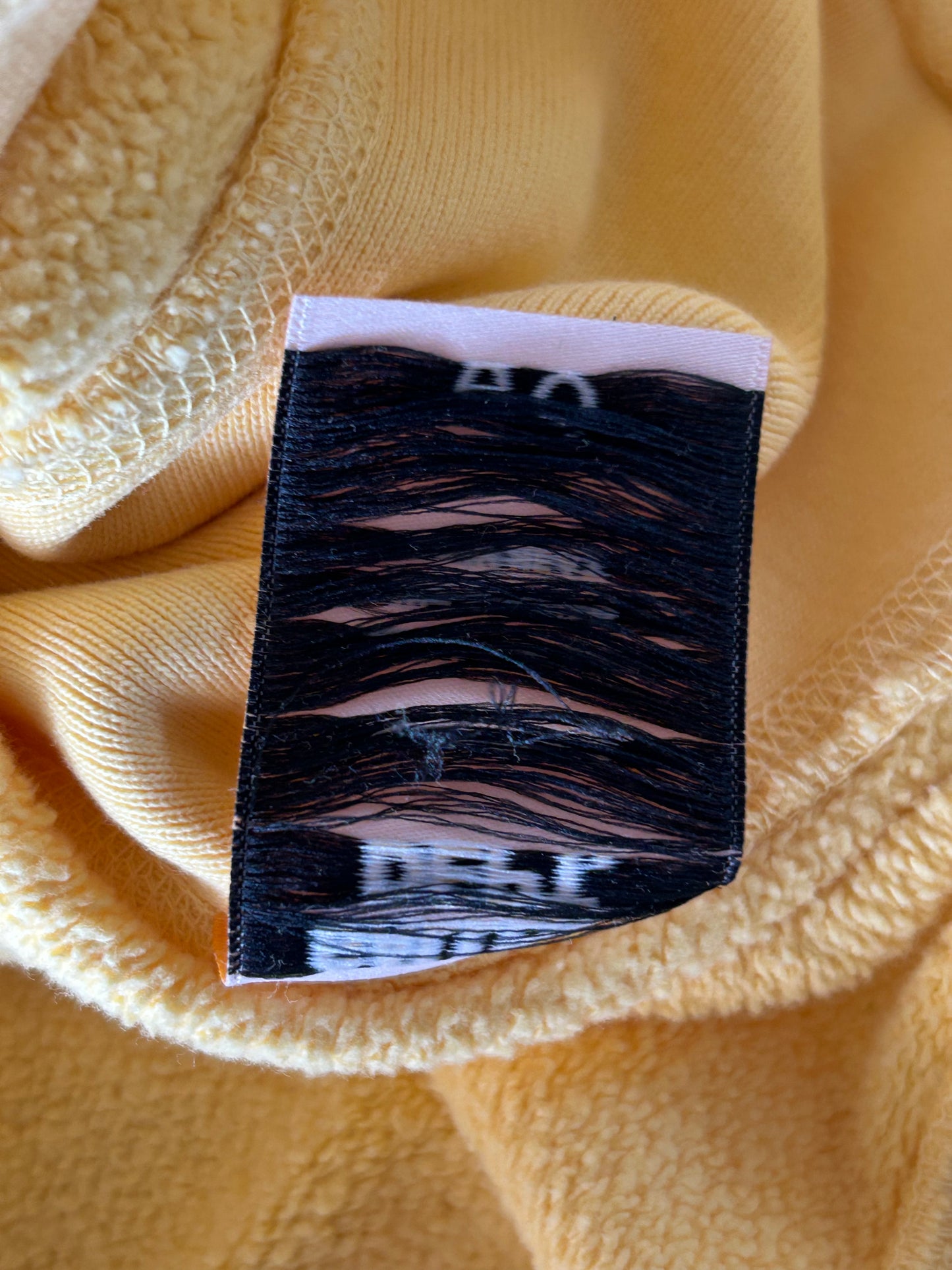 Gallery Dept Pale Yellow & Black Logo Hoodie