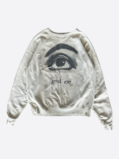 Saint Michael White God Eye Graphic Sweatshirt