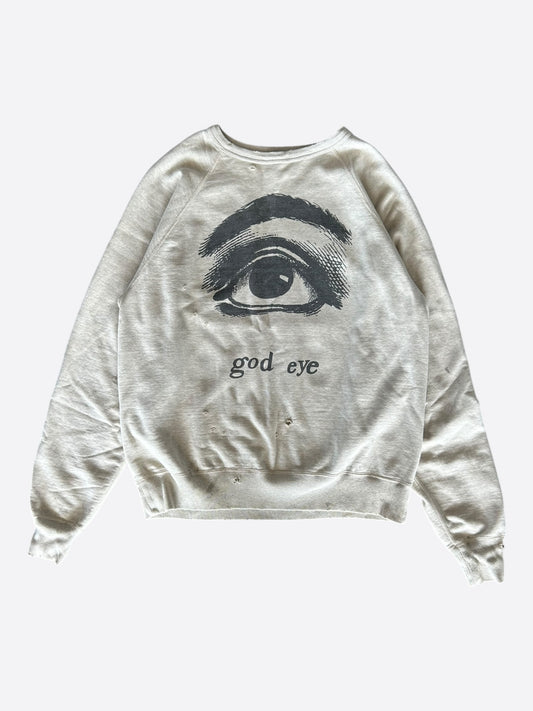 Saint Michael White God Eye Graphic Sweatshirt